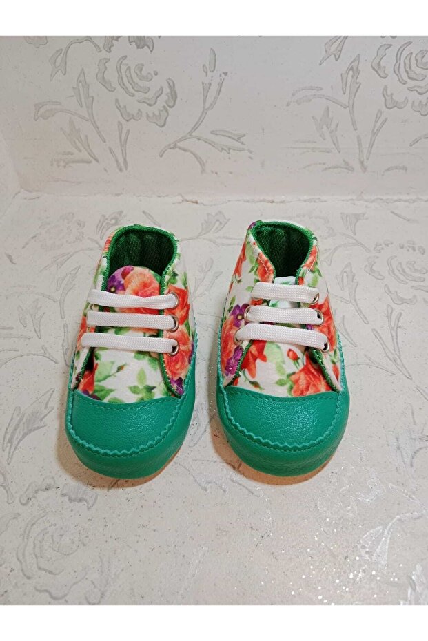 Kız Bebek Çiçekli Panduf Ayakkabı - 2
