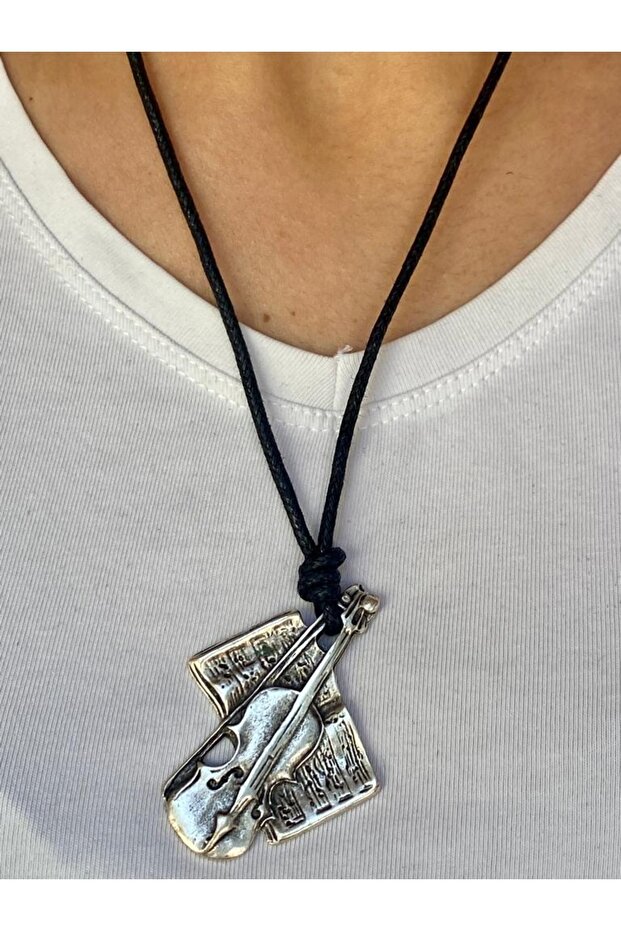 Violin Themed Unisex Adjustable Necklace