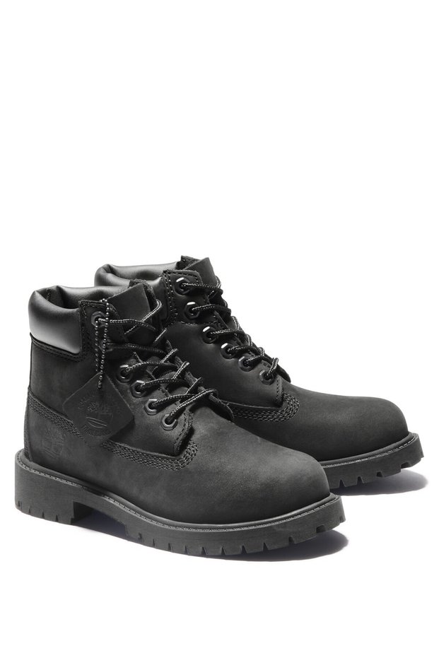6 in Premium Wp Boot Black Unisex Kids Outdoor Boots