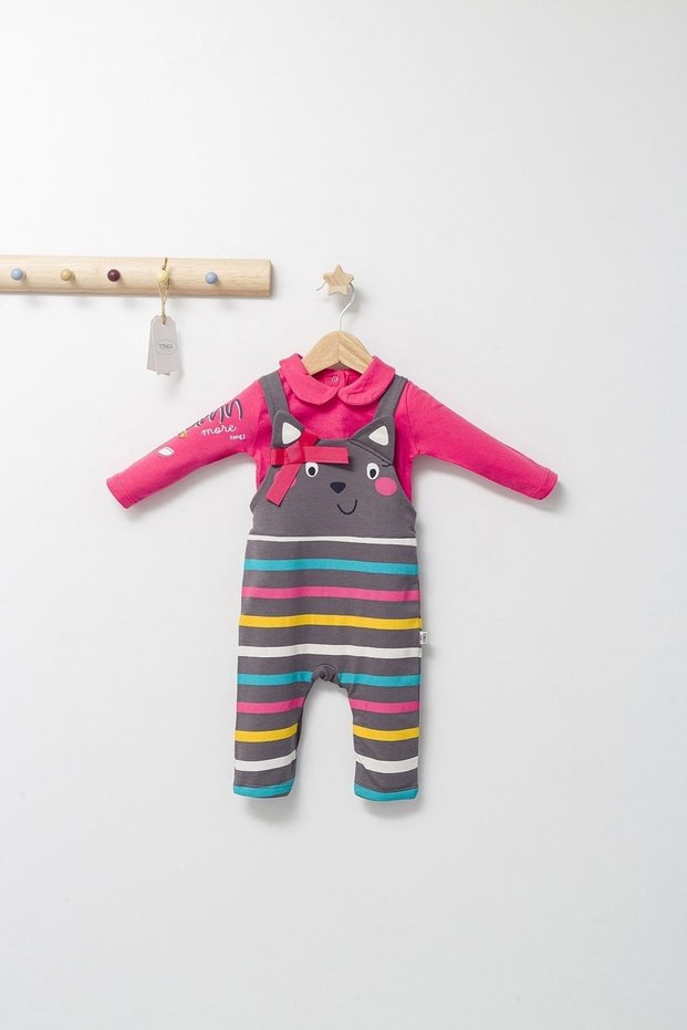 Colorful Autumn Baby Salopet Set Anthracite