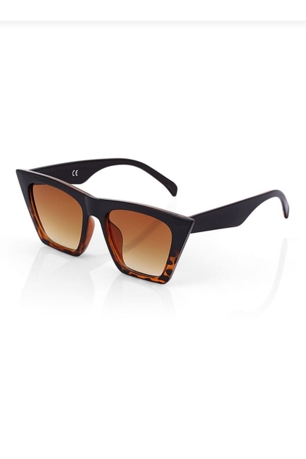 Cat Bone Model Patterned Uv400 Glass Women's Sunglasses