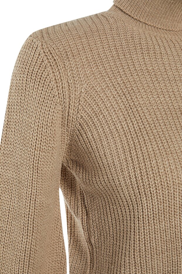 Strickpullover mit nerzfarbenen Ärmeln und Detail TWOAW23KZ01491 - 6