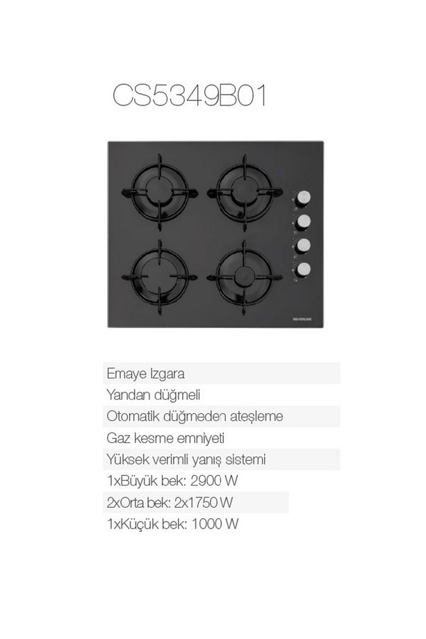 3'lü Siyah Cam Ankastre Set 3481 Flam 60 Siyah+cs5349b01+bo6501b01 - 5
