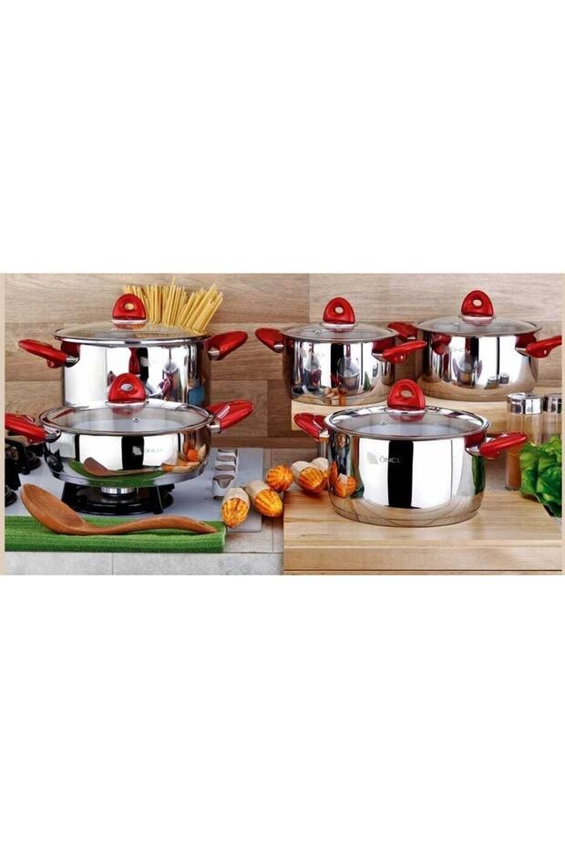 10 Pcs Çelik Tencere Seti - 1
