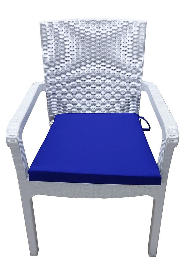 4 Adet Su Geçirmez Kumaş Rattan Minderi-saks Mavi - 2
