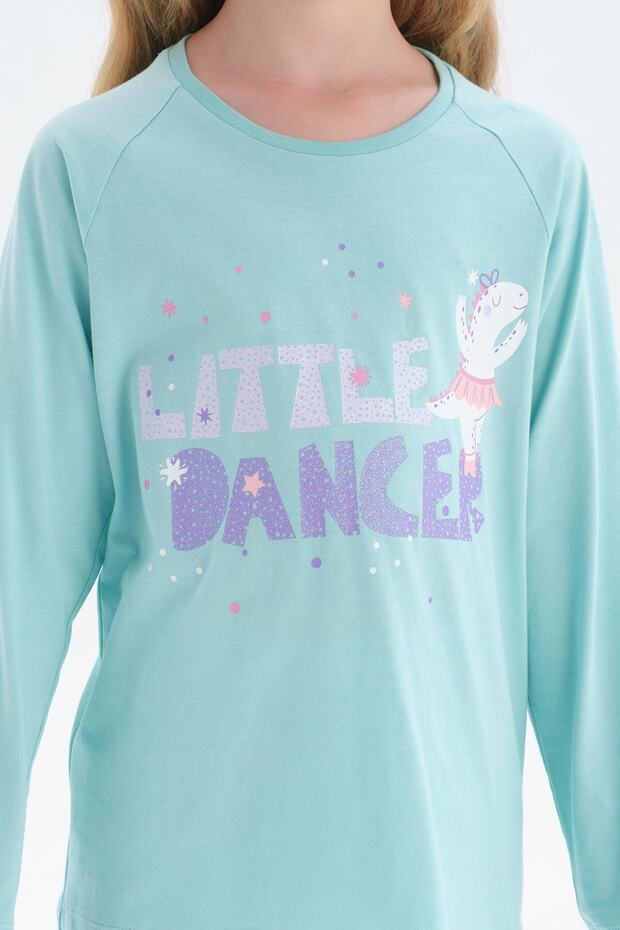 Mınt Bisiklet Yaka Unıcorn Baskılı Pijama Takım - 5
