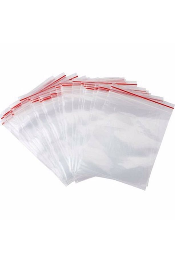 200 Adet 7x9 Cm Kilitli Poşet / Naylon Torba / Şeffaf Ambalaj Poşeti / Kına Çerez Kuruyemiş Poşeti - 1