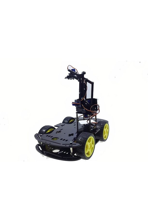 Emes Robotik Robot Kollu 4wd Engelden Kaçan Ve Çizgi Izleyen Bluetoothlu Araç Seti - 6