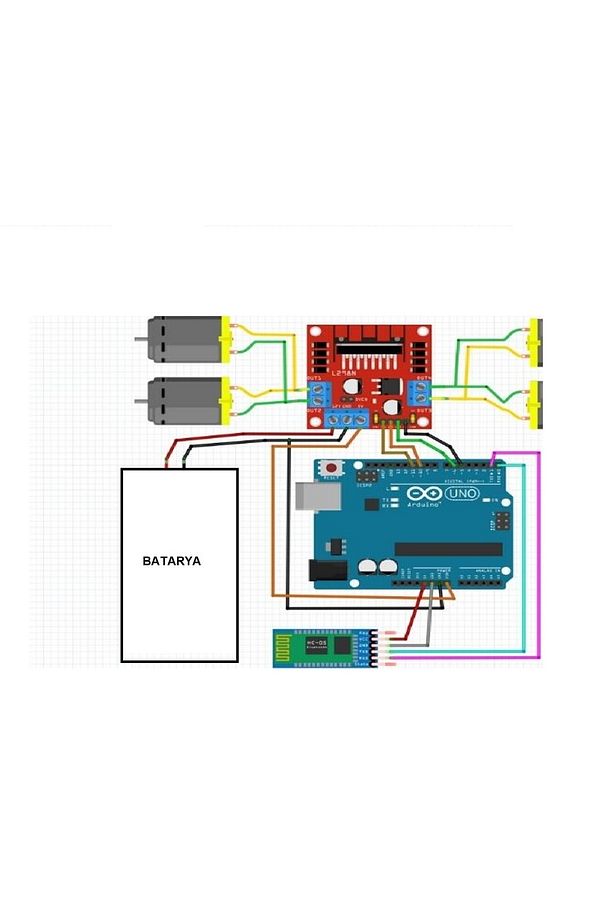 Emes Robotik Robot Kollu 4wd Engelden Kaçan Ve Çizgi Izleyen Bluetoothlu Araç Seti - 8
