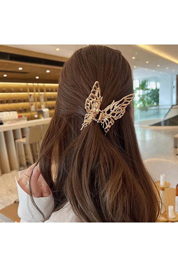 Special Design Stoned Pearl Butterfly Metal Latch Buckle Steel Spring Knob Buckle