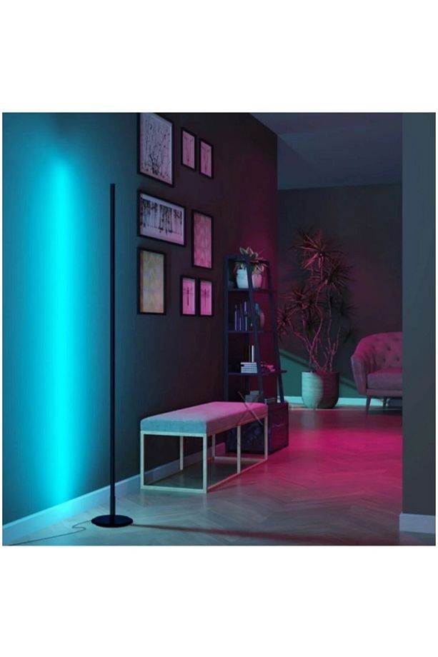 Özel Tasarım Dekoratif Rgb Led Lambader Kablosuz Kumanda Dekoratif Aydınlatma - Köşe Lambası - 6