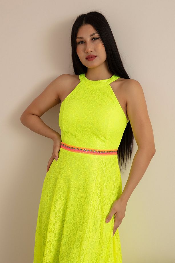 Neon 13117 Dantel Elbise - 4