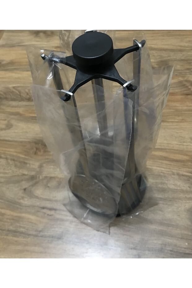 Hanging 6 Piece Ladle, Colander, Spatula and Fork Set