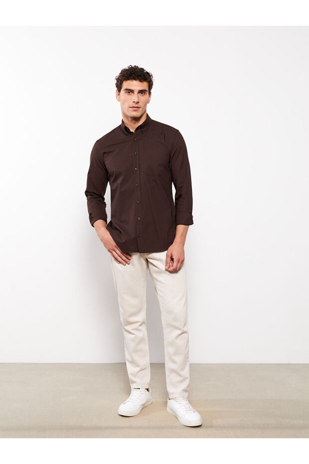 Regular Fit Uzun Kollu Oxford Erkek Gömlek - 3