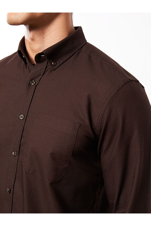 Regular Fit Uzun Kollu Oxford Erkek Gömlek - 4