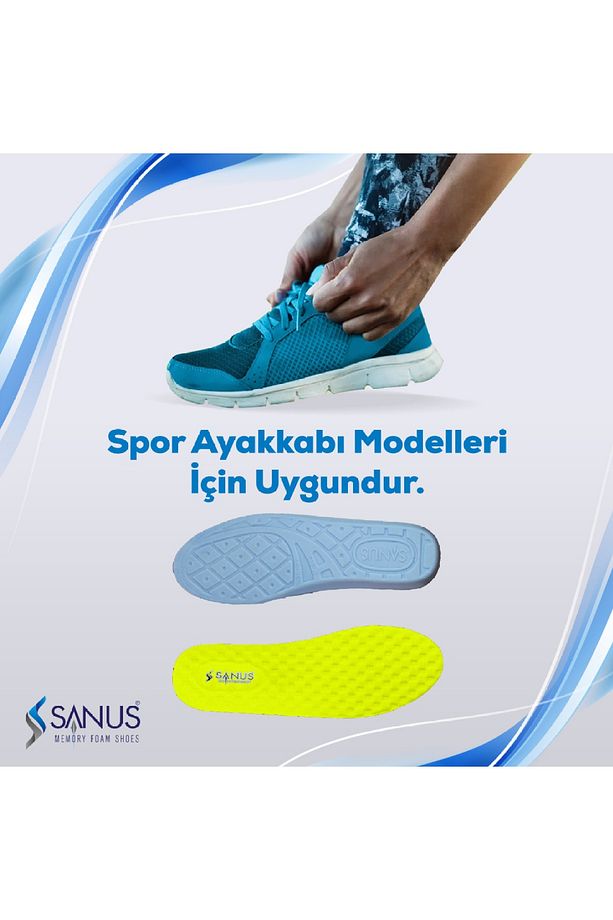 M900 Model Yumuşak Anatomik Tabanlık ,ortopedik Tabanlık,spor Tabanlık ,erkek,kadın,fosforlu Sarı - 5
