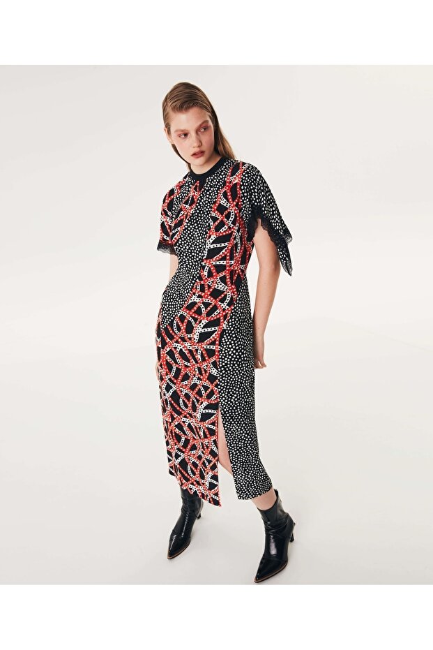 Mixed Pattern Dress - 2