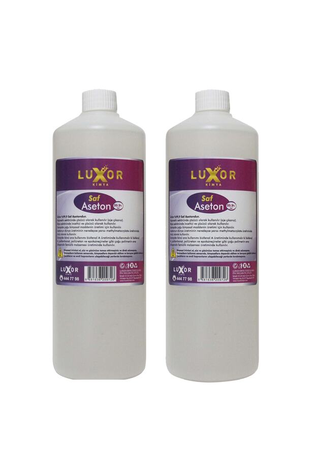 Kimya %99.9 Saf Aseton 1 Ltx2 (2 Adet) - 1
