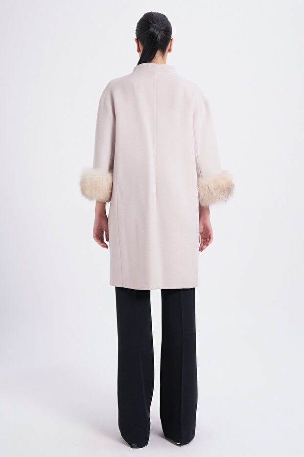 Devrik Yaka Kolları Kürklü Kaban - 3