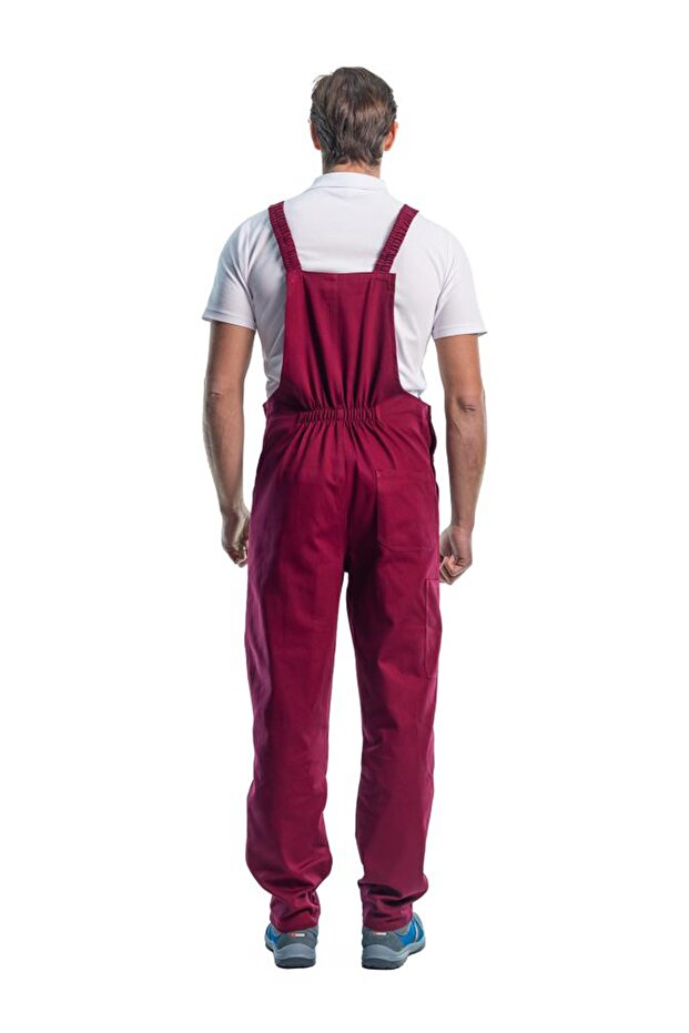 Bahçıvan Tulum, Bordo -8e415- Üniforma, Askılı Tulum - 5