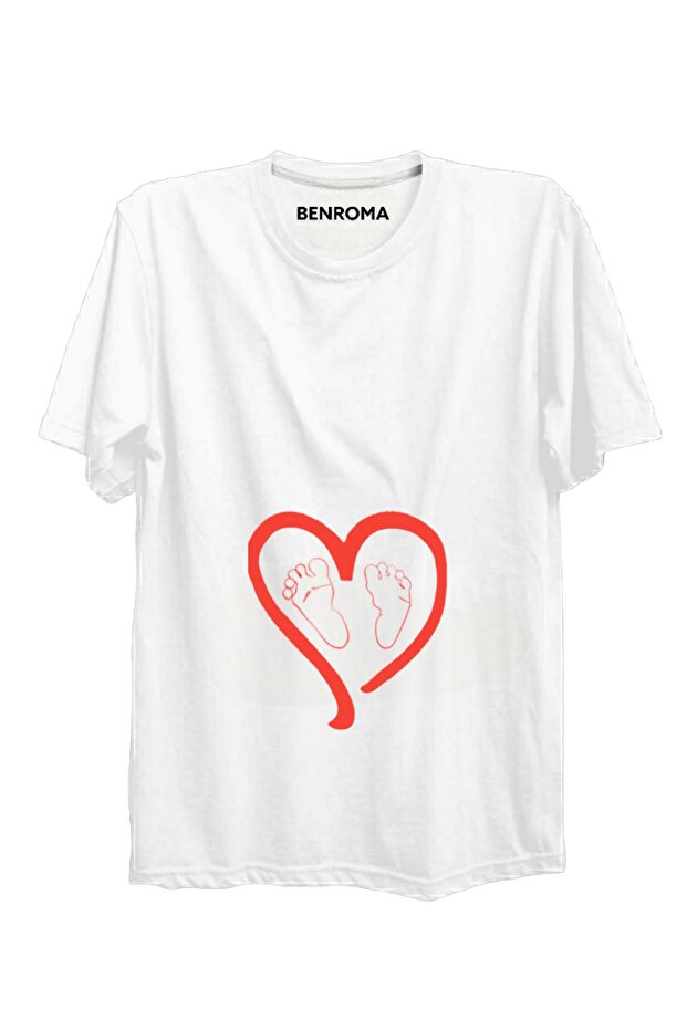 Baskılı Hamile Tişört - 1