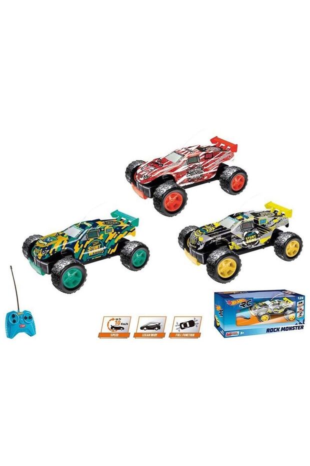 Hot Wheels Rock Monster Araba - Gri - 3