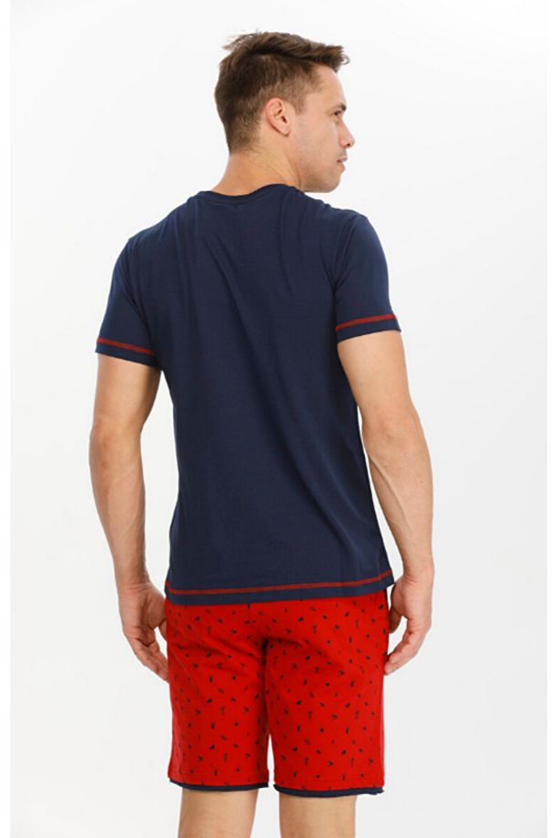 Eros Pamuklu Kısa Kollu Şort Pijama Takımı - 3