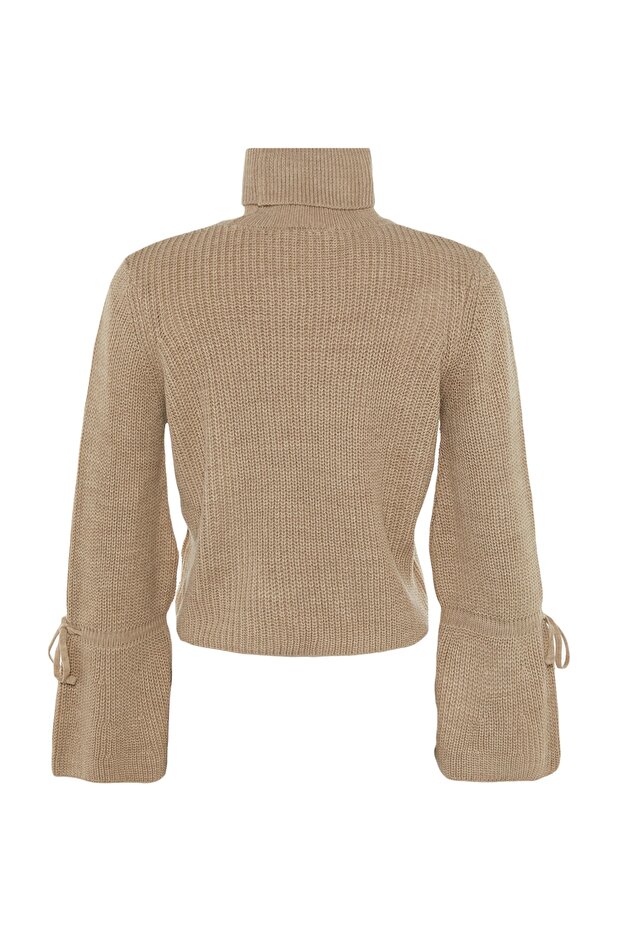 Strickpullover mit nerzfarbenen Ärmeln und Detail TWOAW23KZ01491 - 7