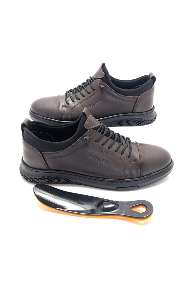 Birkan Genuine Leather Full Orthopedic Winter Men's Shoes