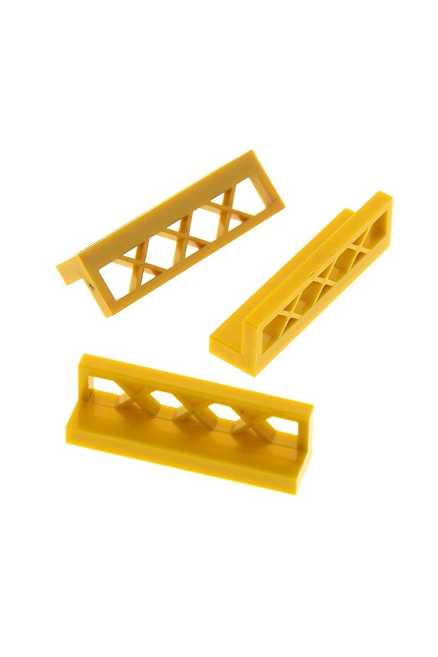 Original Accessory Custom Moc Fence 1 X 4 X 1 Gold Short Small Garden Fence 3 Pieces Will Be Sent