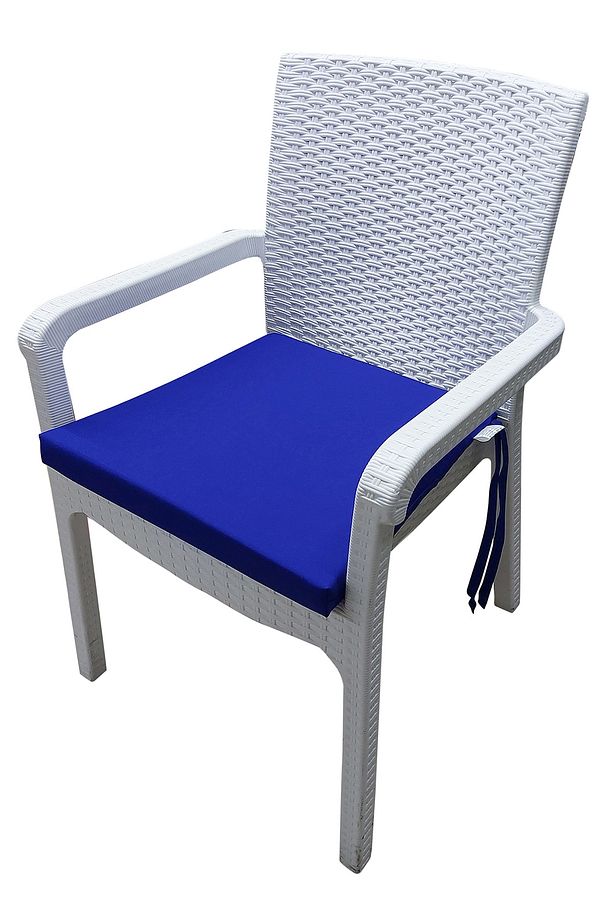 4 Adet Su Geçirmez Kumaş Rattan Minderi-saks Mavi - 1