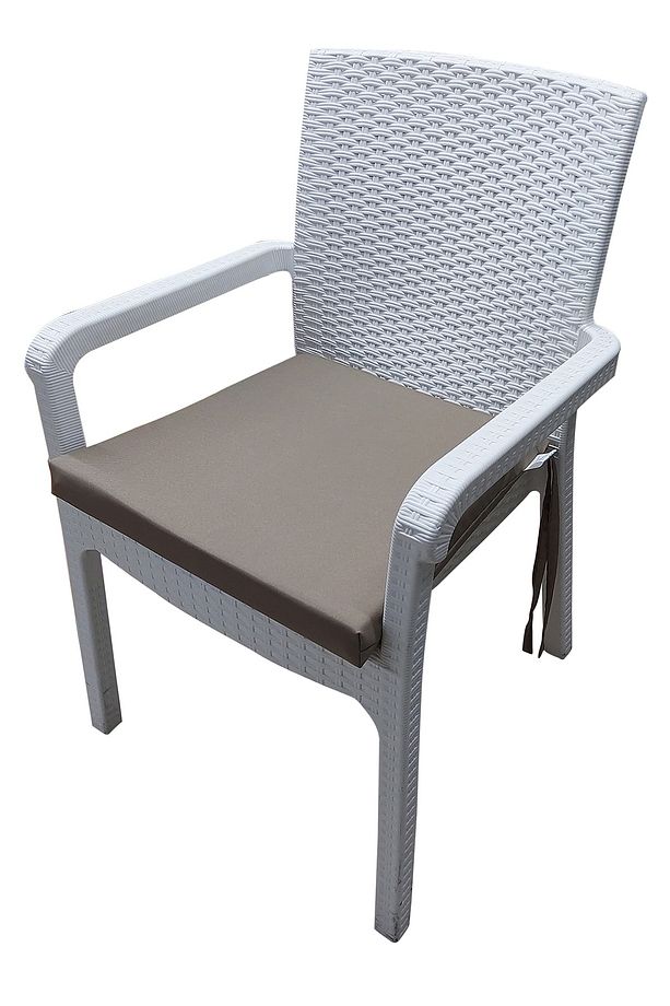 4 Adet Su Geçirmez Kumaş Rattan Minderi-sütlü Kahve - 1