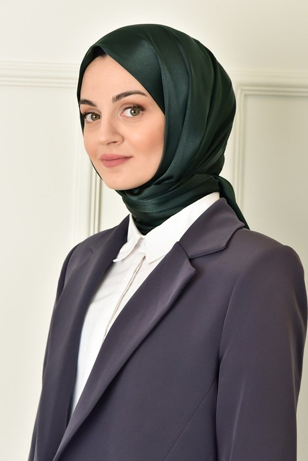 Black Shine Shiny Plain Shawl-color-08