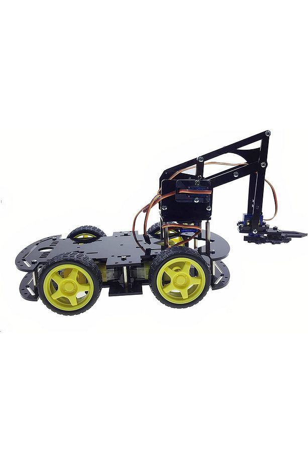 Emes Robotik Robot Kollu 4wd Engelden Kaçan Ve Çizgi Izleyen Bluetoothlu Araç Seti - 5