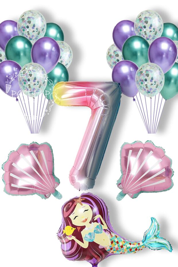 Mermaid Balloon Full Party Decoration Set