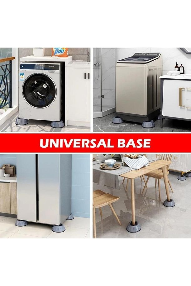 Universal Çamaşır Makinesi Titreşim Ve Ses Önleyici Vantuzlu Ayak Takoz Kaliteli Ürün 12 Adet 3 Takm - 2