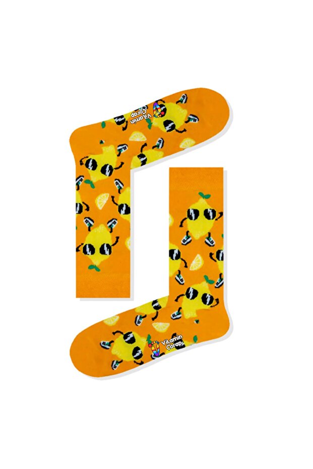 Lemon Cool Colored Socks - 1