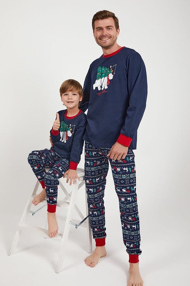 Bear Aile Kombini Anne&kız-baba&oğul Pijama Takımı (fiyatlar Herbir Ürün Için Ayrı Hesaplanmaktadır) - 2