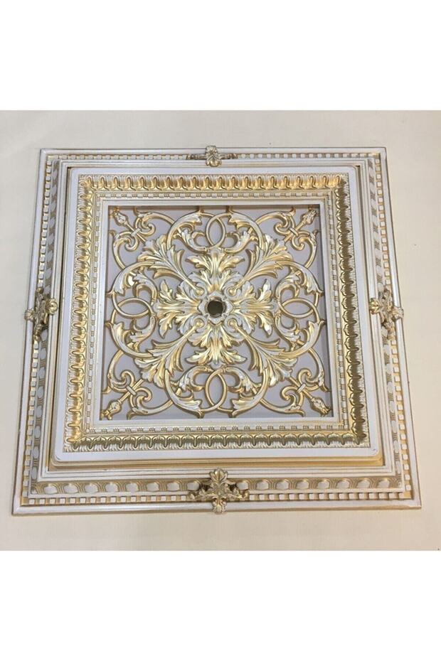 Saray Tavan Göbek Panel 72cm*72cm Bronz Içerisine Led Döşenebilir Panel - 2