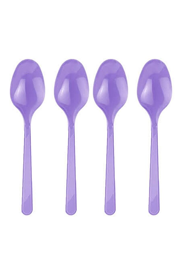 Purple Luxury Plastic Spoon 25 pcs