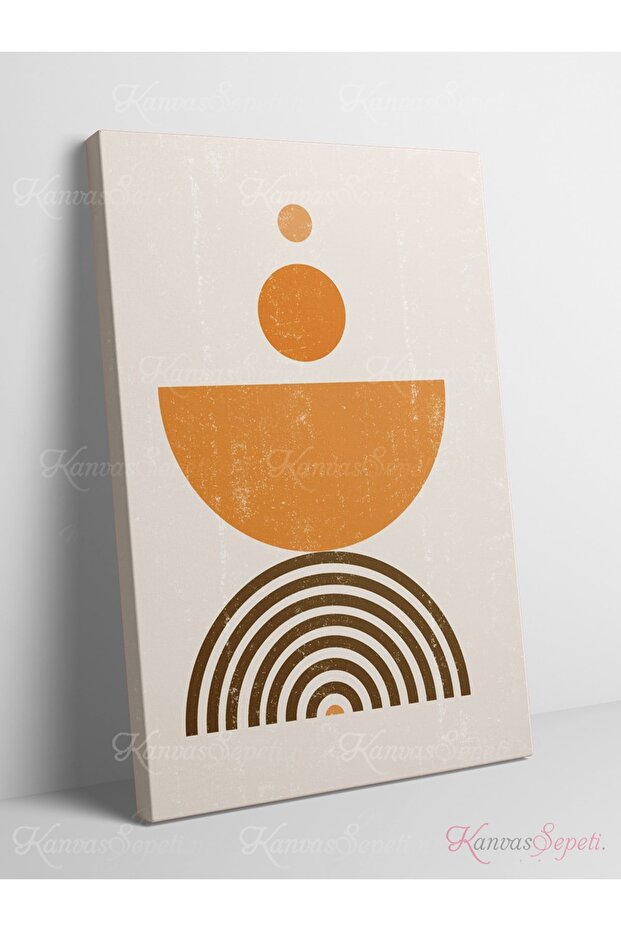 Soyut Dekoratif Vintange Retro Bohe Bohem Boho Bohom Art Vektorel Abstract Color Canvas Kanvas Tablo - 1