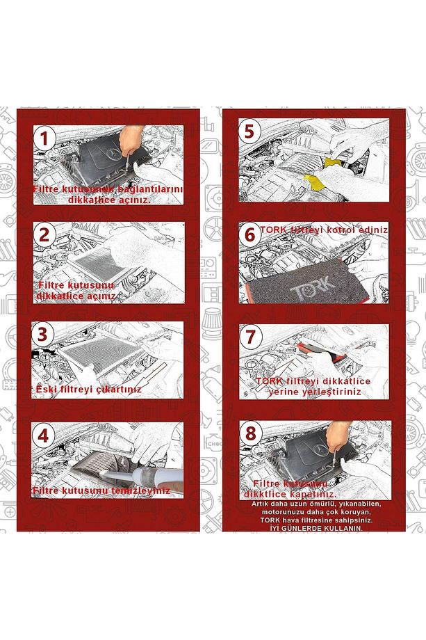 7604091 - Tempra 1.6, Tipo 1.6 (mpı Ve Karbüratörlü Motorlar Için) Performans Hava Filtresi - 8