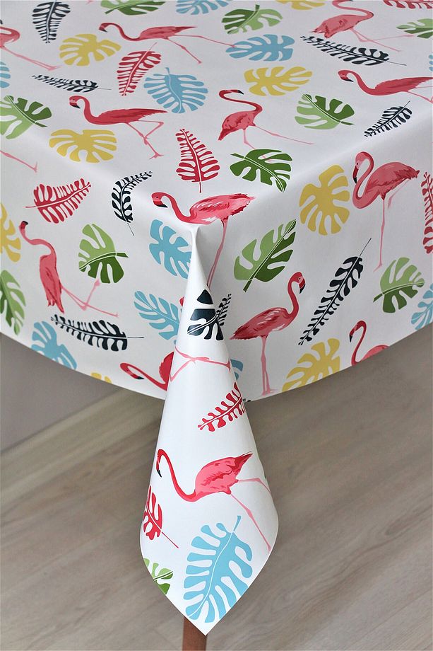 Astarlı Silinebilir Pvc Muşamba Masa Örtüsü Flamingo - 8094-1 - 2