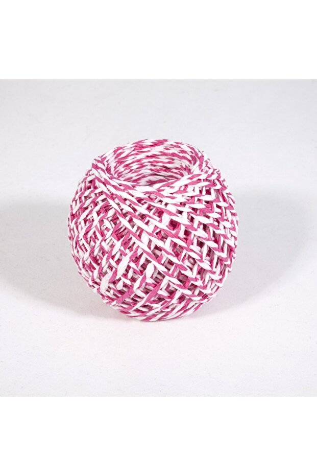 White & Fuchsia Paper Rope 50 Meters
