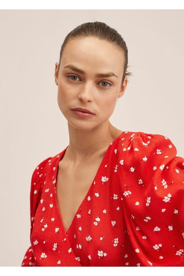 Düğmeli Anvelop Bluz - 6