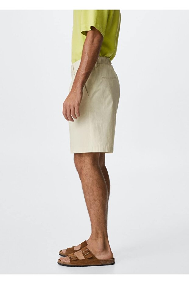 Pilili Pamuklu Bermuda Şort - 8