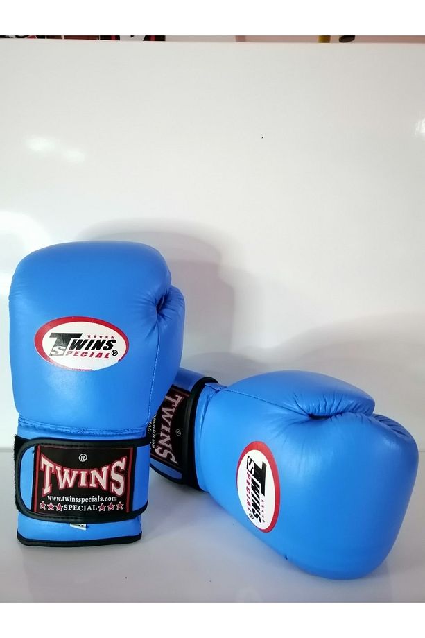Twins Marka Deri Boks Eldiveni Açık Mavi Renk Cırtlı Model - 3