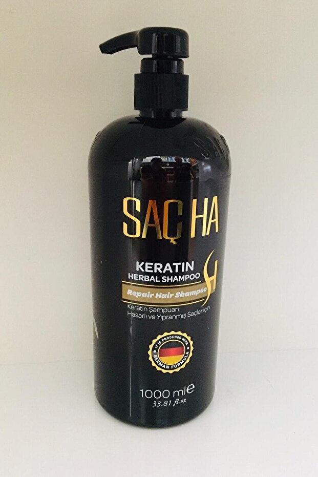 Unisex Hasarlı ve Yıpranmış Saçlar İçin Bitkisel Keratin Şampuan 1000 ml - 1