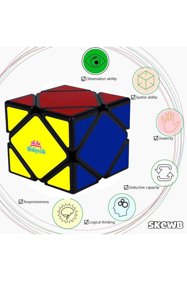 Speed Zeka Küpü Seti Pyraminx Skewb Akıl - 5