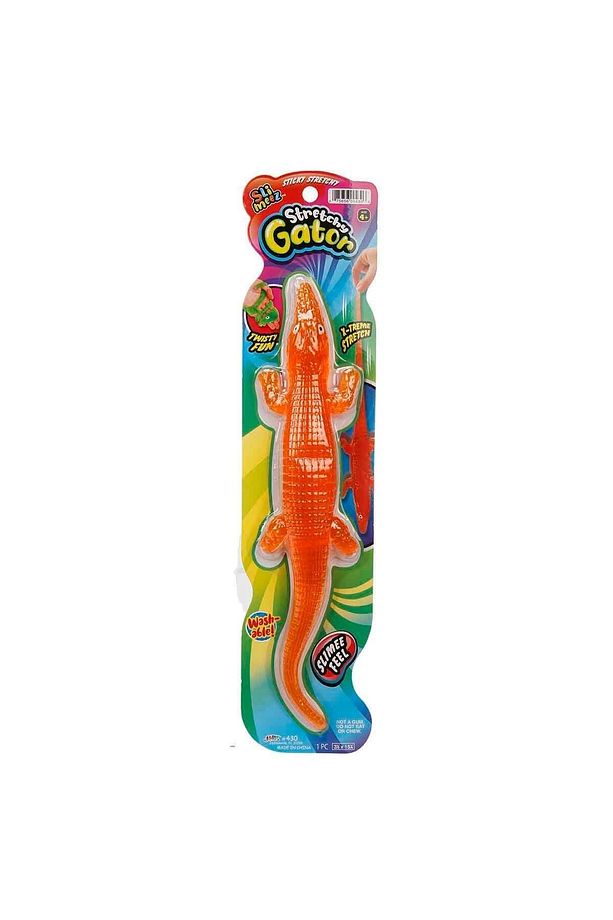 Dev Timsah Streç Yumuşak Esneyen Uzayabilen Timsah Büyük Boy Stretchy Lizard Turuncu 33 Cm - 1